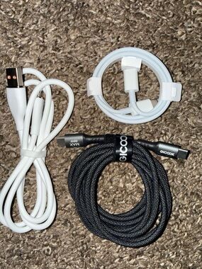 Geox Black Braided USB-C to USB-A Durable Charging Cable